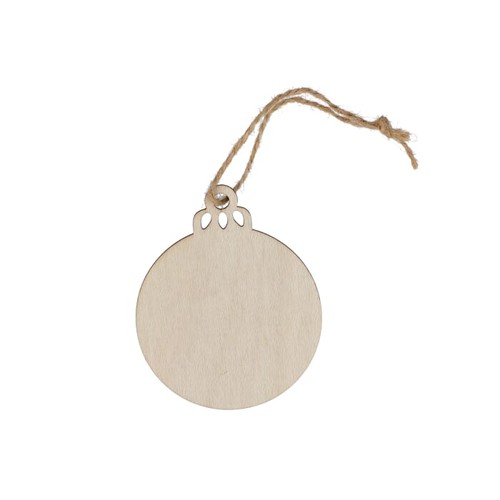 Bauble shaped wooden Christmas ornament