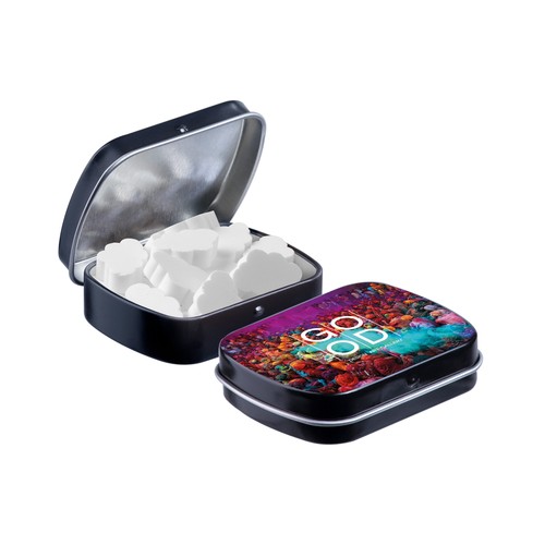 Mini hinged tin with shape mints