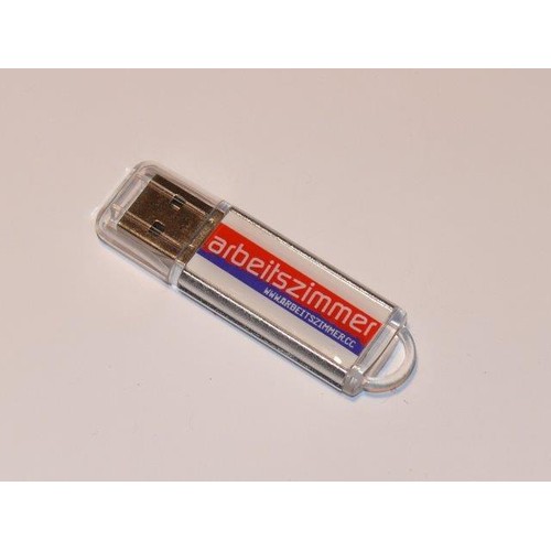 Chiavetta USB F47 Doming USB 2.0 Flash Disk 16 GB Argento