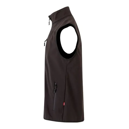 VL VARUNA. Soft shell vest (280g/m²), with polar lining, in polyester (94%) and elastane (6%)