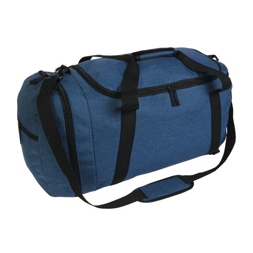 Borsa sport in poliestere twotone con spallacci estraibili e tasca porta scarpe