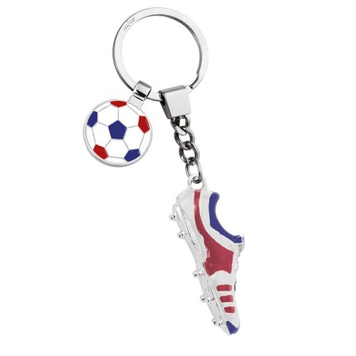 KEYCHAIN FOOTBALL BLUE WHITE RED TOKEN