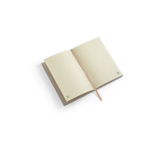 DICKINSON. Cahier A5 à couverture rigide en papier de canne à sucre (80 % canne à sucre) avec pages lignées DICKINSON. Cahier A5 à couverture rigide en papier de canne à sucre (80 % canne à sucre) avec pages lignées