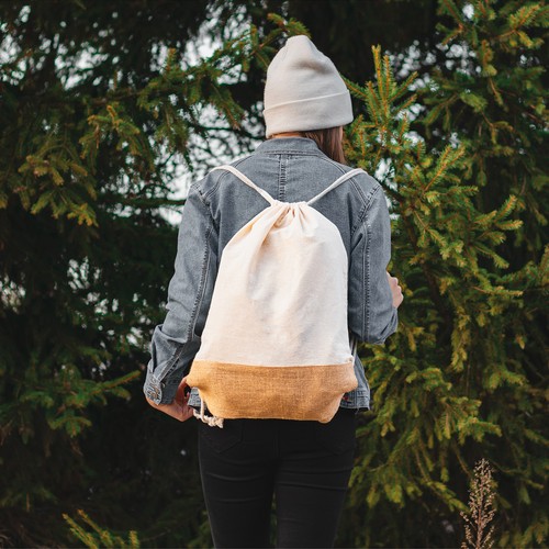 Gymbag with jute bottom Gymbag with jute bottom