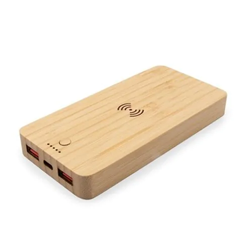 Bamboo wireless power bank 8000 mAh B'RIGHT, wireless charger 15W | Benson Bamboo wireless power bank 8000 mAh B'RIGHT, wireless charger 15W | Benson
