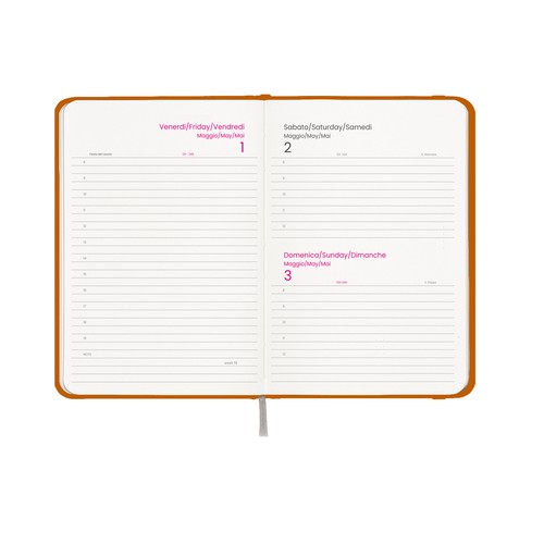 Daily planner 2026, hard laminated cardboard cover