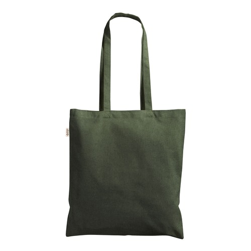 Plain-coloured shopper bag in 140 g/m2 recycled cotton. GRS certified Plain-coloured shopper bag in 140 g/m2 recycled cotton. GRS certified