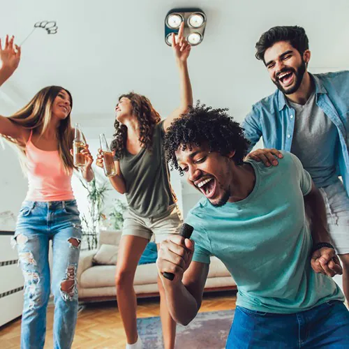 Singvibe RCS recycled plastic karaoke set with double mic Singvibe RCS recycled plastic karaoke set with double mic