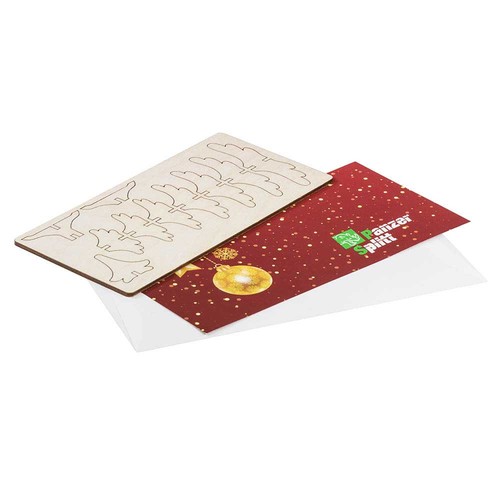 3D wooden-puzzle card - christmas tree