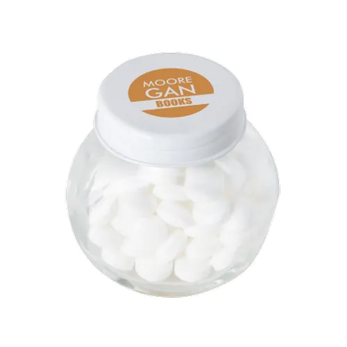 Kleine glazen pot mints Kleine glazen pot mints