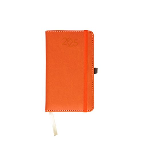 Weekly diary 2025, cover with edge stitching, pen holder and white paper Weekly diary 2025, cover with edge stitching, pen holder and white paper