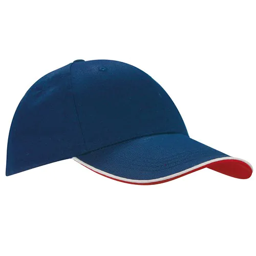 6 PANELS CAP IN 65% POLYESTER - 35% COTTON