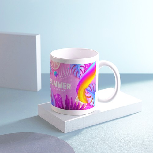 White ceramic cup 320ml Madina