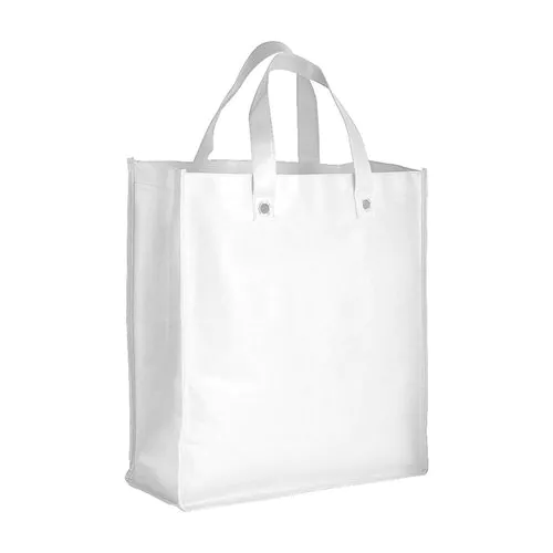 Stitched 80 g/m2 non-woven fabric foldable shopping bag with gusset and short handles Stitched 80 g/m2 non-woven fabric foldable shopping bag with gusset and short handles