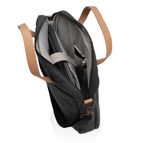 Impact AWARE™ 16 oz. recycled canvas laptoptas Impact AWARE™ 16 oz. recycled canvas laptoptas