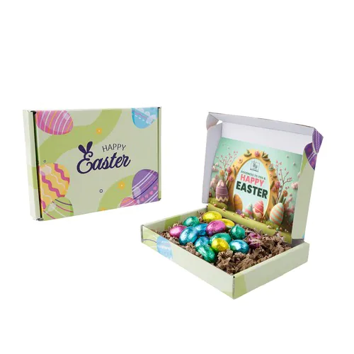 Brievenbuspaasdoosje gevuld met paaseitjes Brievenbuspaasdoosje gevuld met paaseitjes