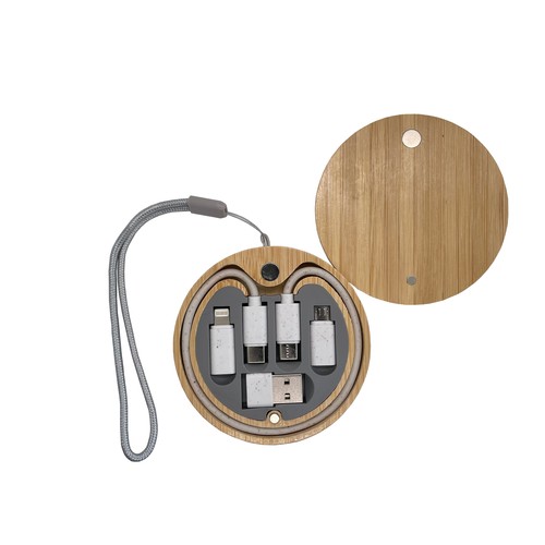 Eco Multiconnect kabelset 26,5cm bamboe Eco Multiconnect kabelset 26,5cm bamboe