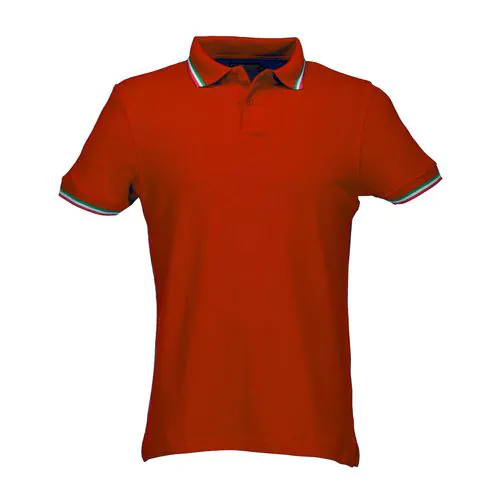 100% piqué cotton (180 g/m2) short-sleeved polo shirt with three-colour trims 100% piqué cotton (180 g/m2) short-sleeved polo shirt with three-colour trims