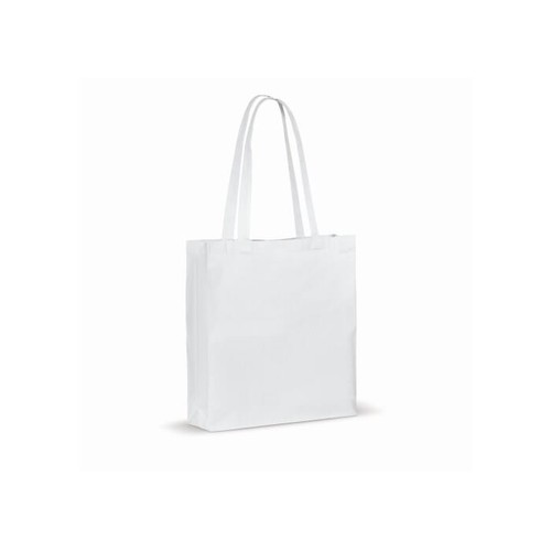 Borsa in cotone riciclato con soffietto 140g/m² 38x10x42cm