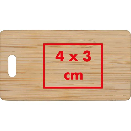 Bamboo luggage tag