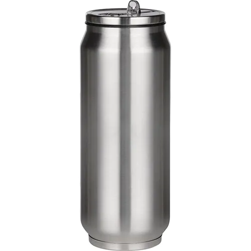 BOUTEILLE THERMIQUE 500 ML EN FORME DE CANETTE A DOUBLE PAROI ISOLANTE EN ACIER ET PLASTIQUE