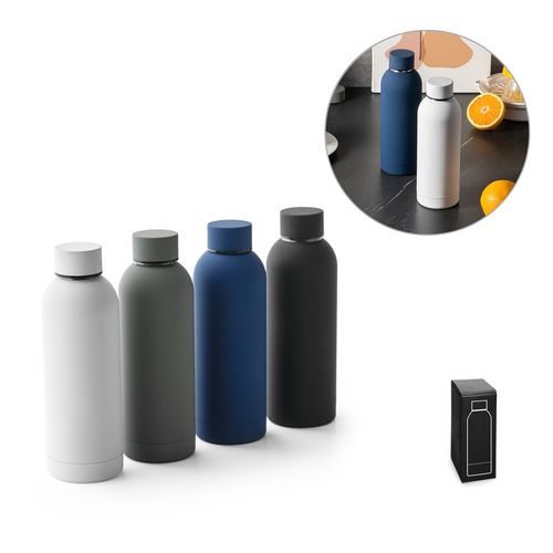ODIN. Butelka próżniowa ze stali nierdzewnej (36% z recyklingu) o podwójnych ściankach 550 mL