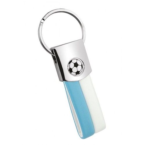 KEYCHAIN FOOTBALL PU WHITE/LIGHT BLUE KEYCHAIN FOOTBALL PU WHITE/LIGHT BLUE