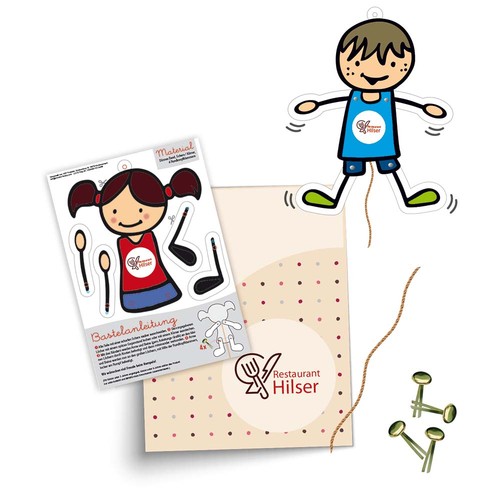 Knutselset voor een springpop A4 - in een gepersonaliseerde envelop