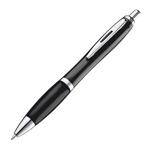 Transparent ball pen with rubber grip Transparent ball pen with rubber grip
