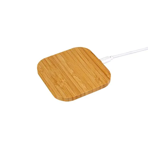 Socle de charge wireless en bambou - Input 5V/2A , Output 5V/1A , Puissance de transmissi