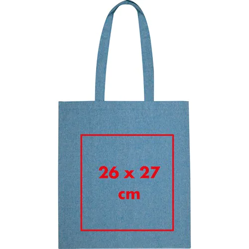 Borsa in cotone riciclato con manici lunghi