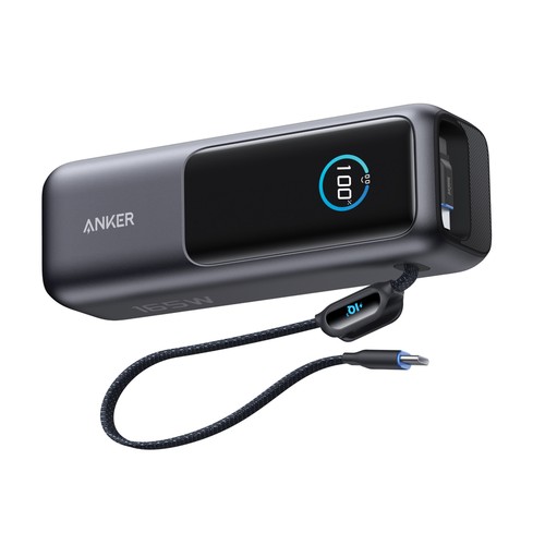 Powerbank 25.000 mAh et 165 W avec câble intégré Anker Powerbank 25.000 mAh et 165 W avec câble intégré Anker