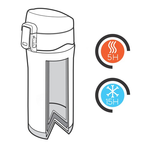 Mug 300ml EASY LOCK en acier inoxydable recyclé RCS Mug 300ml EASY LOCK en acier inoxydable recyclé RCS