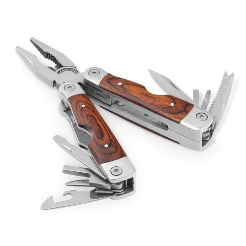 MAGNUM. Folding pliers with multi-function tools in stainless steel and wood MAGNUM. Folding pliers with multi-function tools in stainless steel and wood