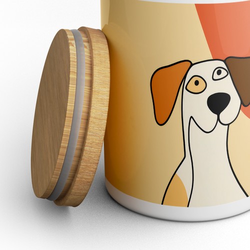 Pot à Friandises Personnalisé – Céramique, Couvercle Bambou, sur Commande Pot à Friandises Personnalisé – Céramique, Couvercle Bambou, sur Commande