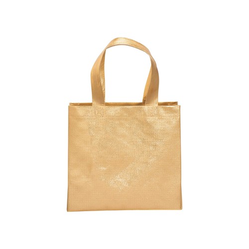 Bolsa con fuelle de tejido sin tejer laminado 100 g/m2 termosoldado, con asas cortas Bolsa con fuelle de tejido sin tejer laminado 100 g/m2 termosoldado, con asas cortas