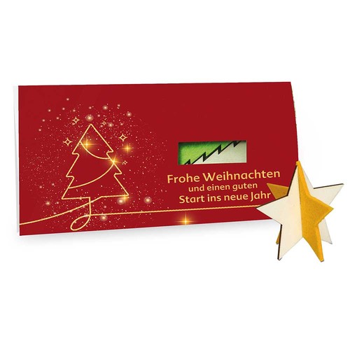 Felt Christmas-card - standard design - star