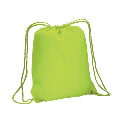 Fluorescent 210T polyester backpack with drawstring closure and reinforced corners Fluorescent 210T polyester backpack with drawstring closure and reinforced corners