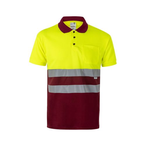 VL CUPID LARGE. Polo bicolore (160g/m²) à manches courtes, en polyester (100%)