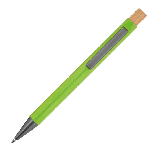 pen made from recycled aluminium with bamboo pusher