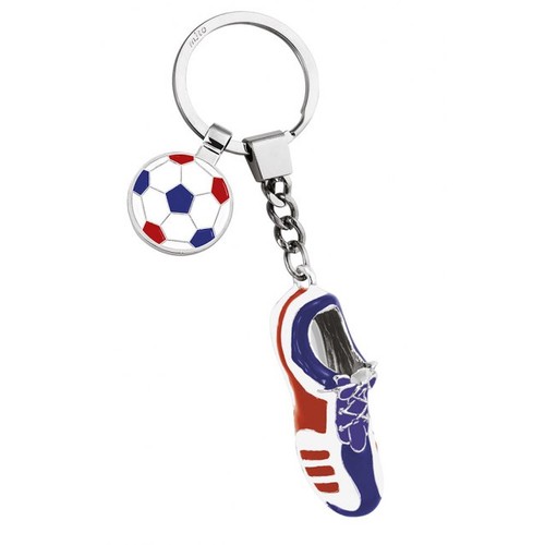 KEYCHAIN FOOTBALL BLUE WHITE RED TOKEN KEYCHAIN FOOTBALL BLUE WHITE RED TOKEN