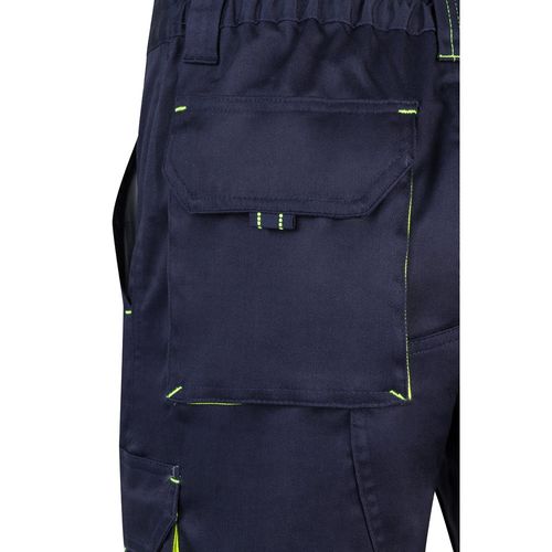 VL HEMERA. Two-tone, multi-pocket stretch Bermuda shorts (240g/m²), in cotton (46%), EME (38%) and polyester (16%)