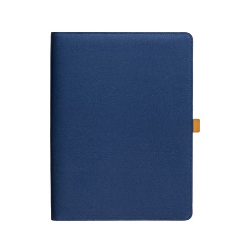 A4 block folder made of R-PET with metal closing hook