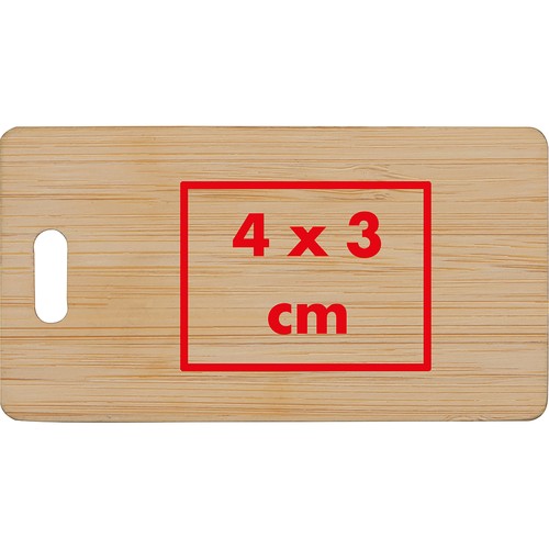 Bamboo luggage tag