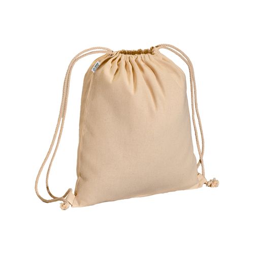 Mochila de algodón orgánico de 220 g/m², con cierre de cordón.