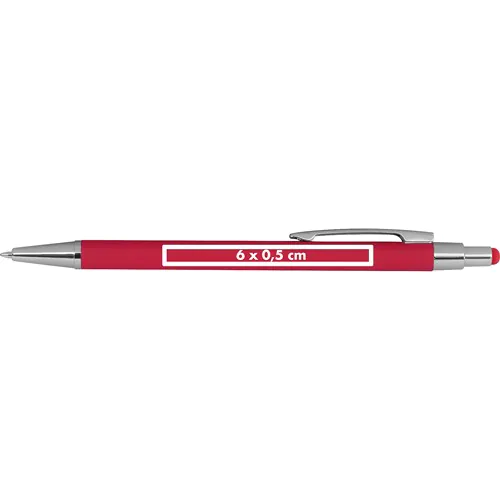 Metal ballpen with rubber coating and touch function