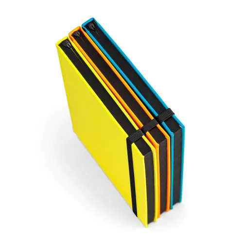 WATTERS. A5 notebook in fluorescent PU with lined pages