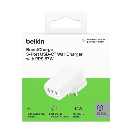 Belkin BoostCharge 3-Port Wall Charger EU Belkin BoostCharge 3-Port Wall Charger EU