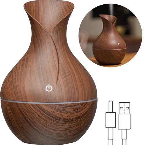Humidifier with dark wood look