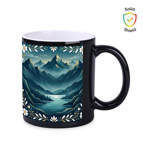 Mug de sublimation Tomek Nero Art Solid 300ml noir/blanc